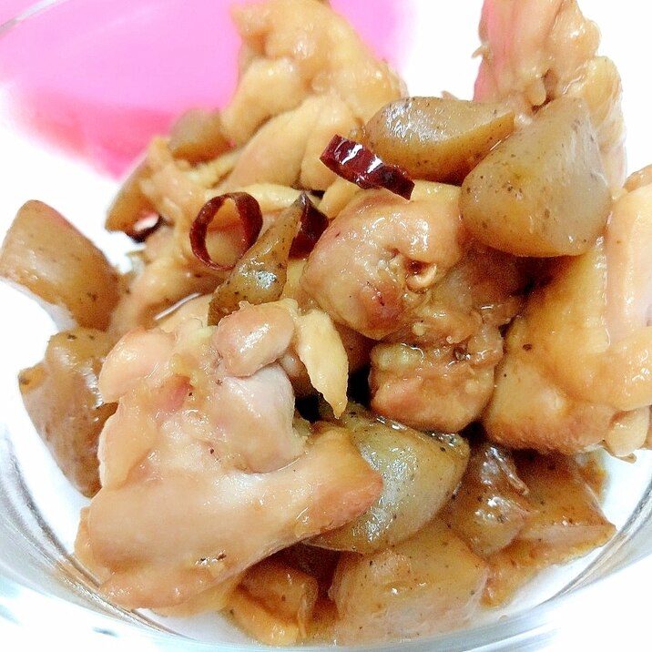 簡単♪(^^)鶏肉とこんにゃくのピリ辛きんぴら♪